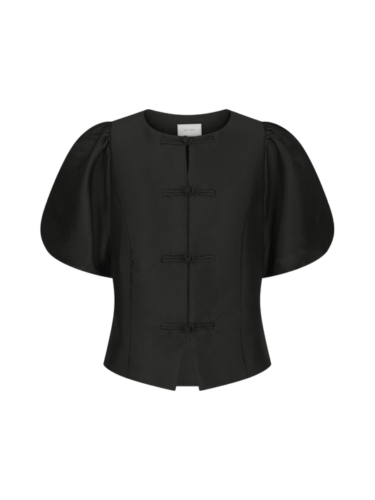 ANELA MANDARIN DULL SATIN BLUSE NN (263) - LifeStyle Hedensted