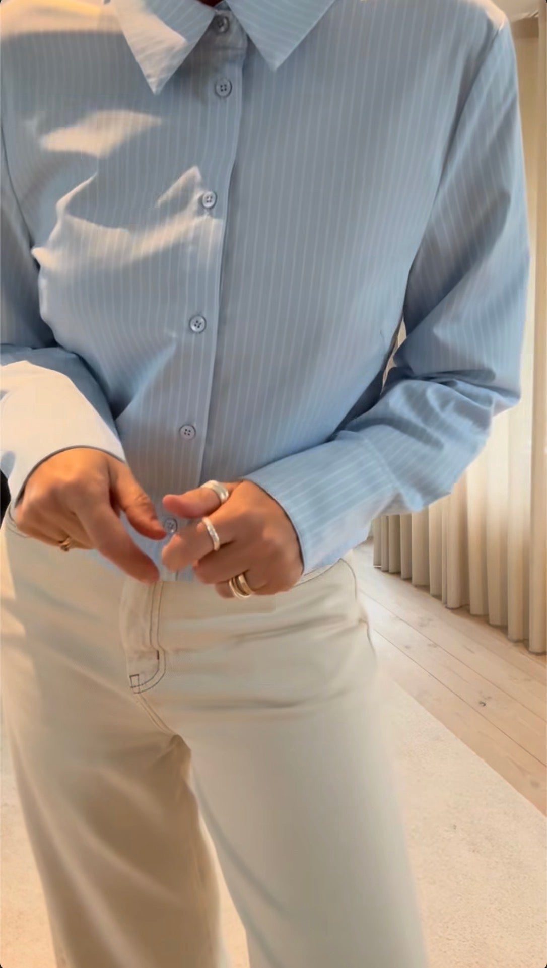 BAMBOO SKJORTE STRIBET BTF - LifeStyle Hedensted