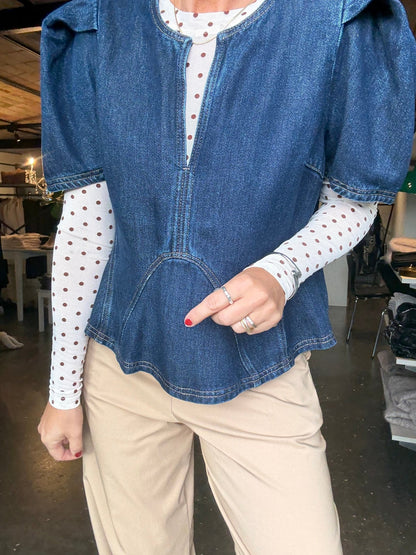 BAYNOR DENIM BLUSE MUNTHE - LifeStyle Hedensted