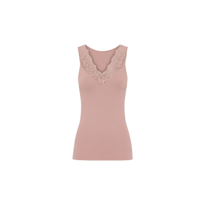 BELEN RIB V - HALS BLONDE TOP T&S - LifeStyle Hedensted
