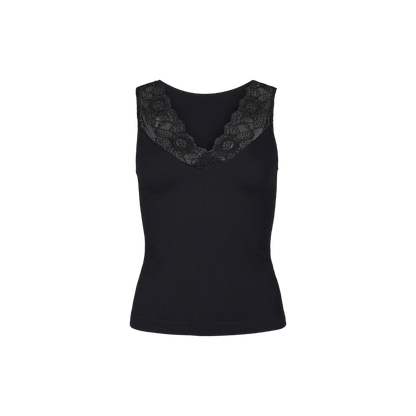 BELEN RIB V - HALS BLONDE TOP T&S - LifeStyle Hedensted