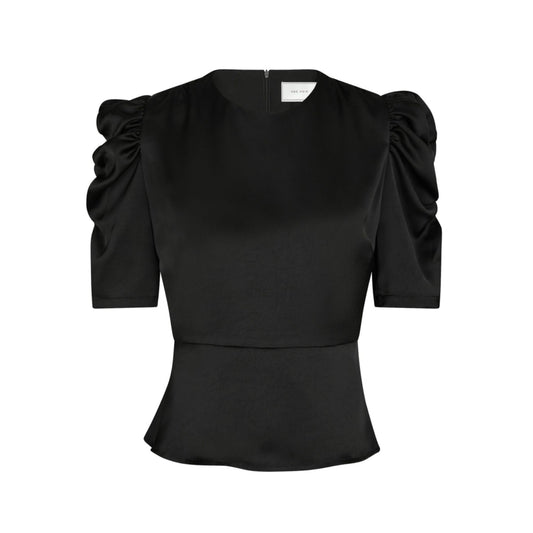 BENUA HEAVY SATEEN BLUSE SORT NN - LifeStyle Hedensted
