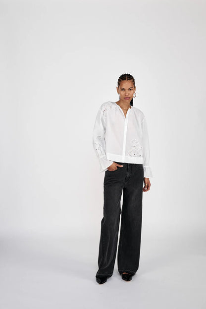 BLOSSOM BRODERI BLUSE RS - LifeStyle Hedensted