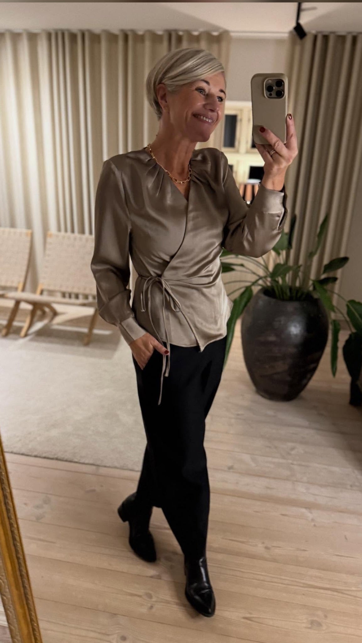 CAPRINA HEAVY SATEEN BLUSE NN - LifeStyle Hedensted