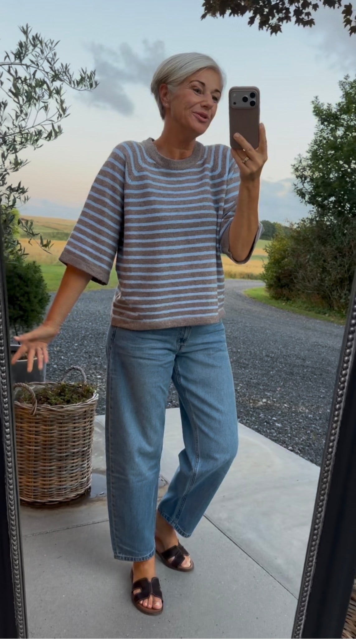 CARLA KNIT STRIPE T-SHIRT KPH (240) - LifeStyle Hedensted
