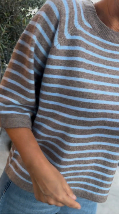 CARLA KNIT STRIPE T-SHIRT KPH (240) - LifeStyle Hedensted