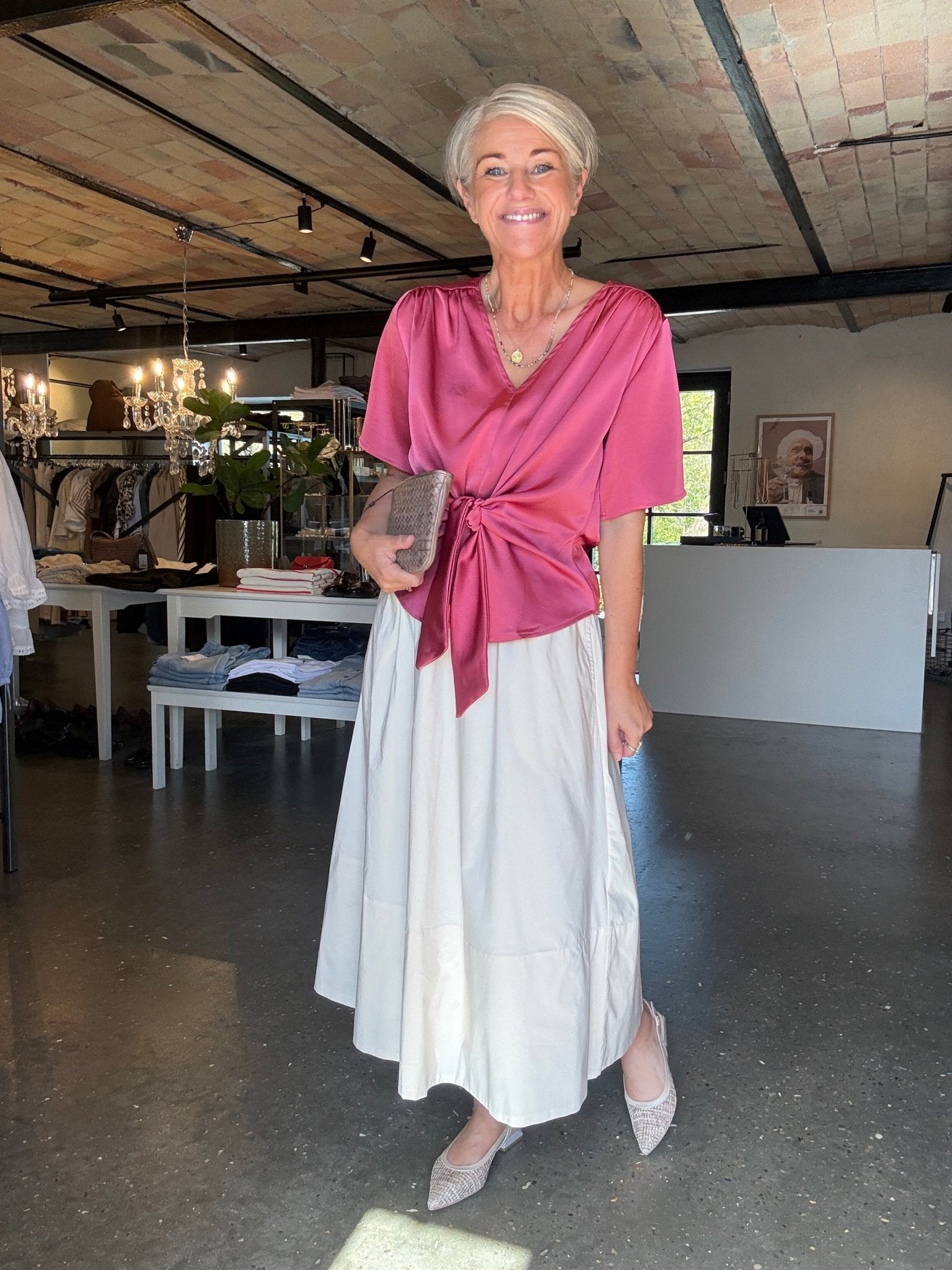 CASADIA HEAVY SATIN BLUSE NN - LifeStyle Hedensted