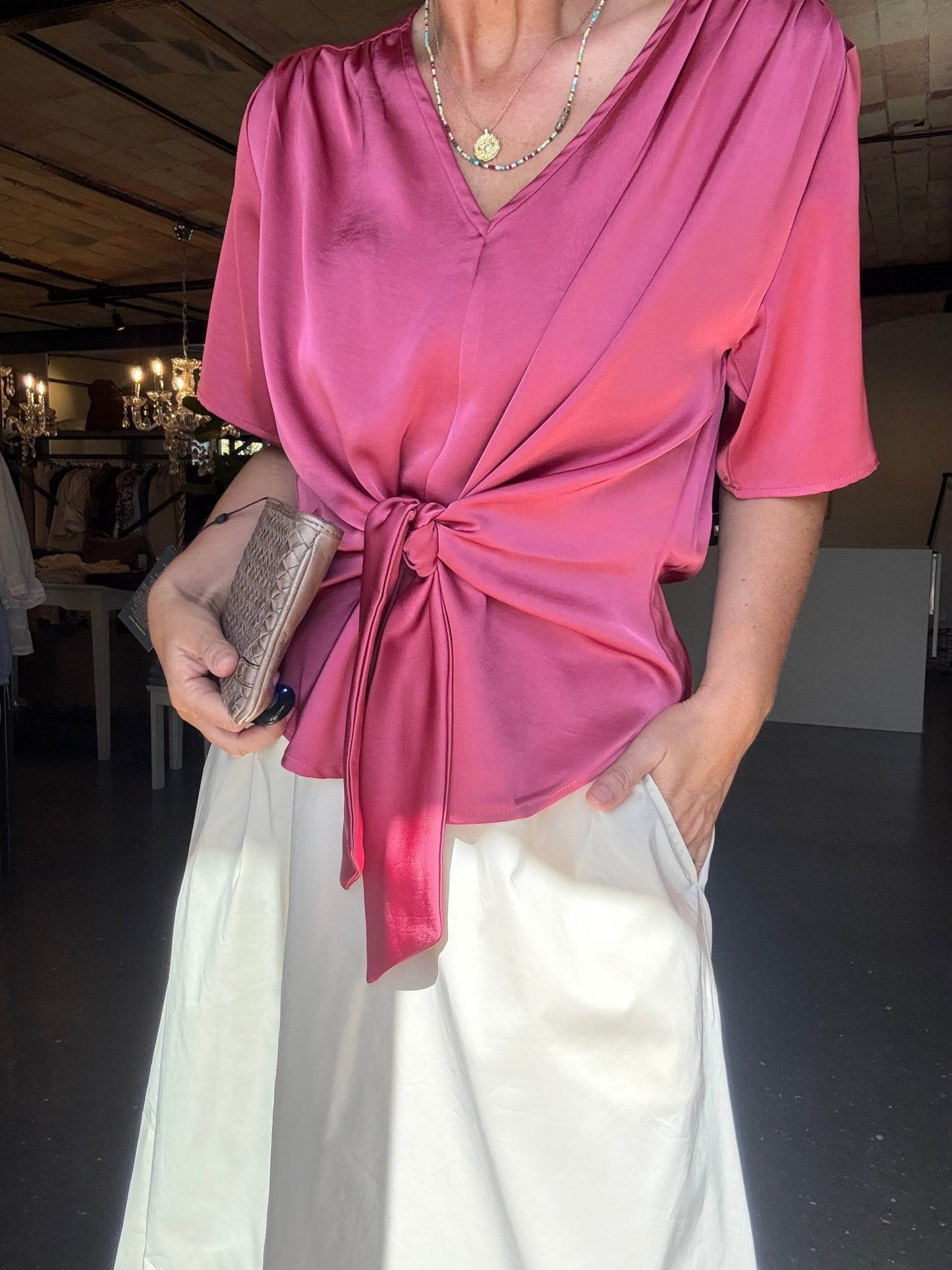 CASADIA HEAVY SATIN BLUSE NN - LifeStyle Hedensted