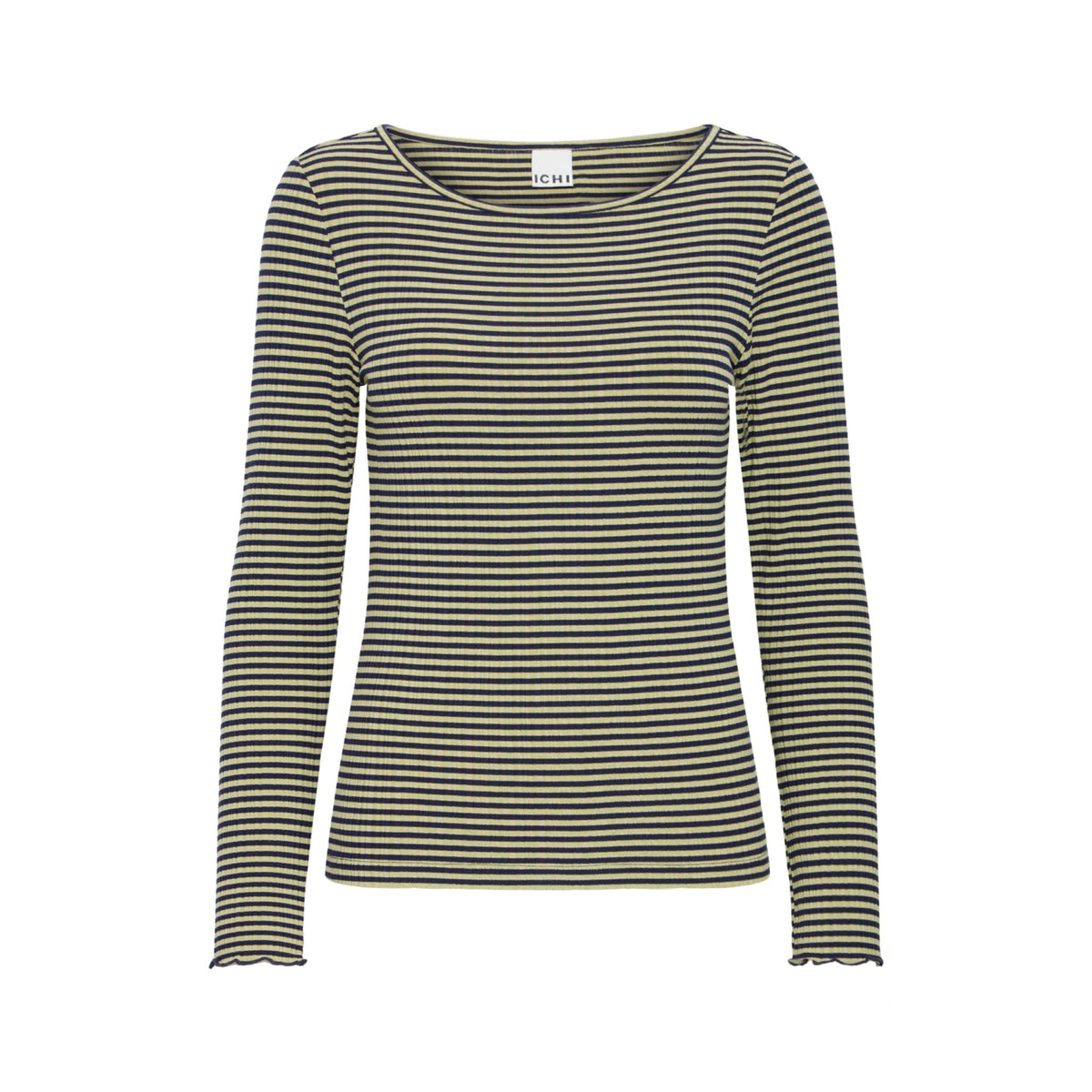 CELLA L/Æ T-SHIRT GRØN/BLÅ ICHI (160) - LifeStyle Hedensted