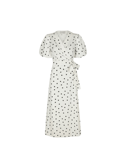CLARINE LINEN DOT DRESS NN - LifeStyle Hedensted