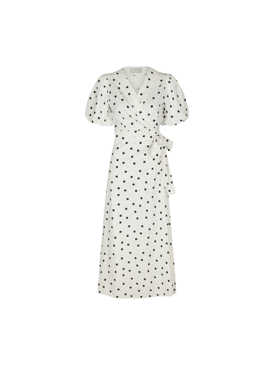 CLARINE LINEN DOT DRESS NN - LifeStyle Hedensted