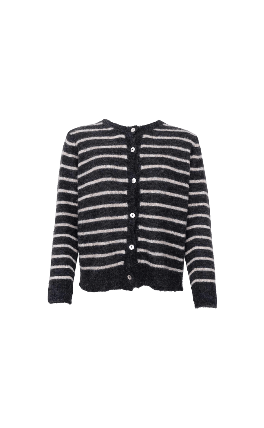 DELL STRIPED KNIT CARDIGAN BC (SALE) - LifeStyle Hedensted