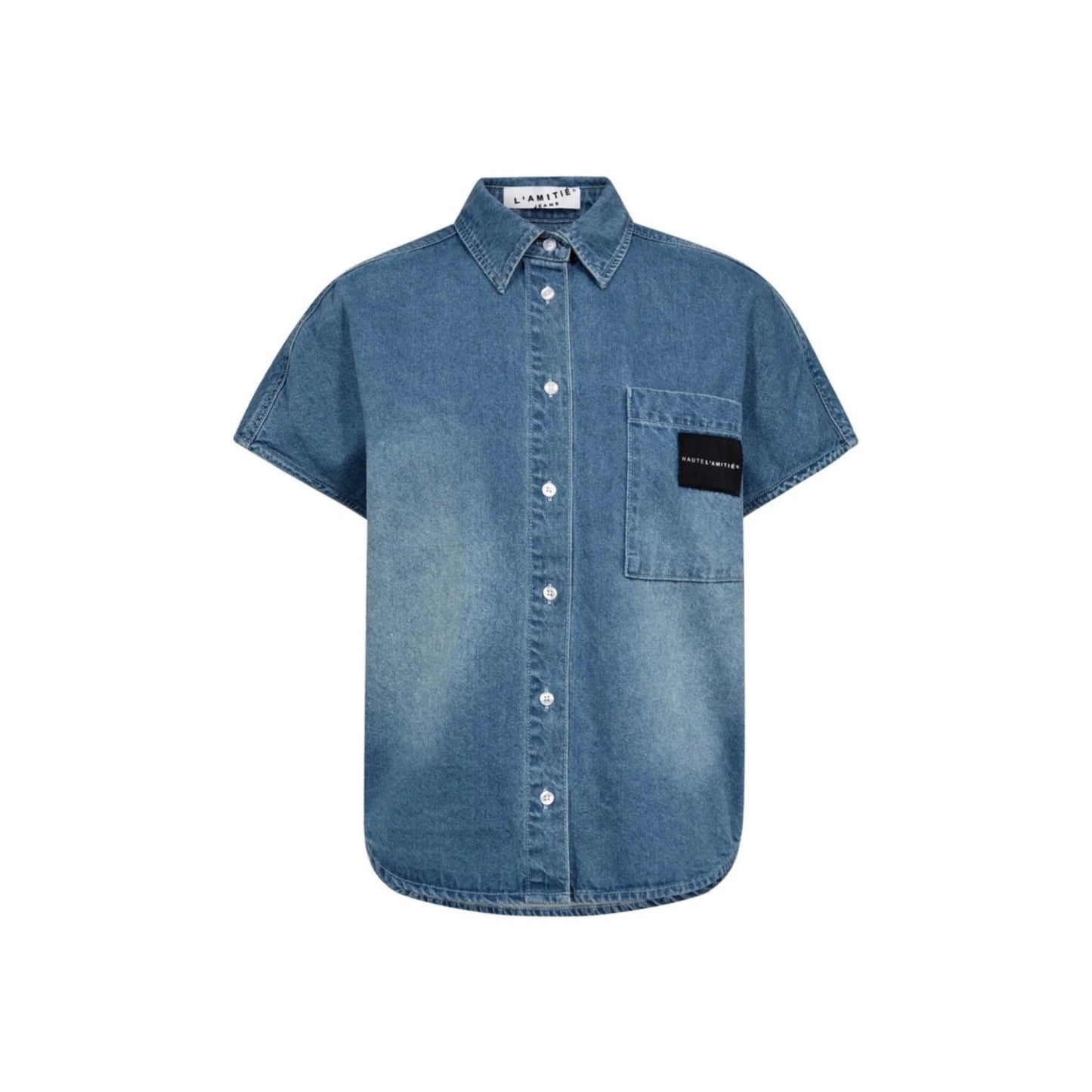 DENIM NS LOGO SKJORTE HL - LifeStyle Hedensted