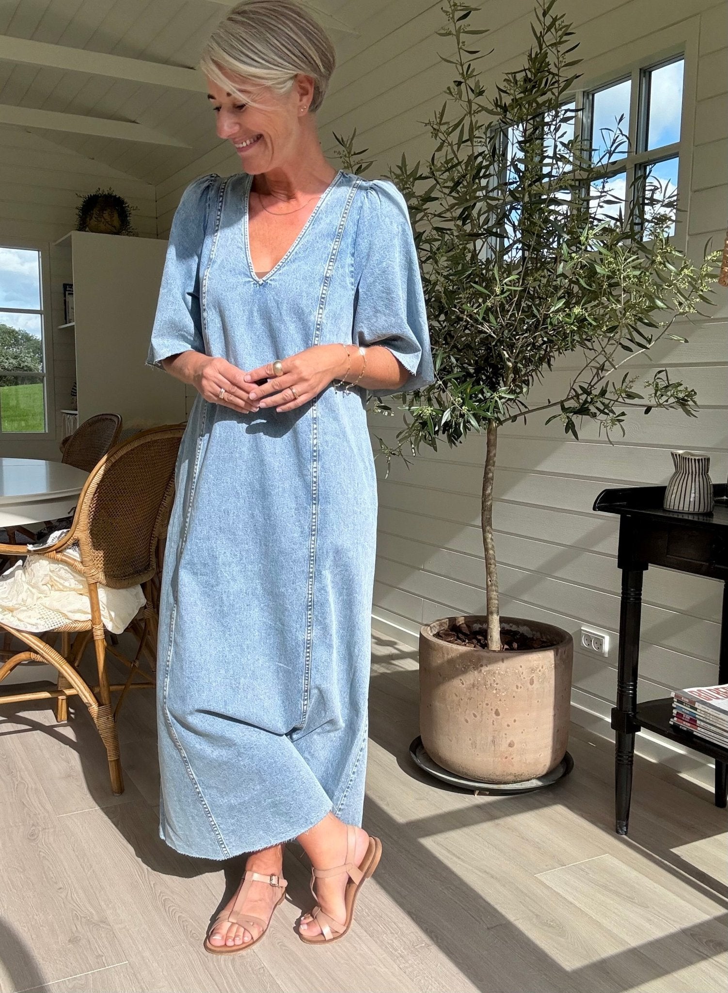 DENIM RAW HEM KJOLE HL - LifeStyle Hedensted