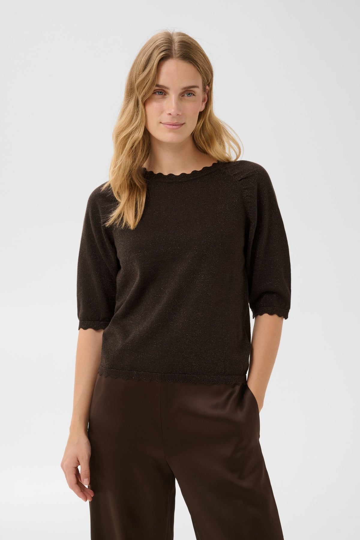 DOT PULLOVER PART TWO BRUN (315) - LifeStyle Hedensted