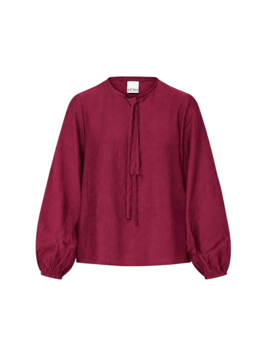 EYDIS BLUSE RØD ICHI (124) - LifeStyle Hedensted
