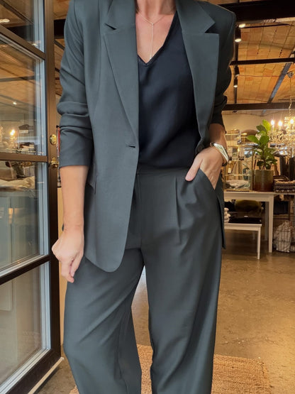 FAVA OVERSIZE BLAZER EN KNAP GRØN ICHI (S23) - LifeStyle Hedensted