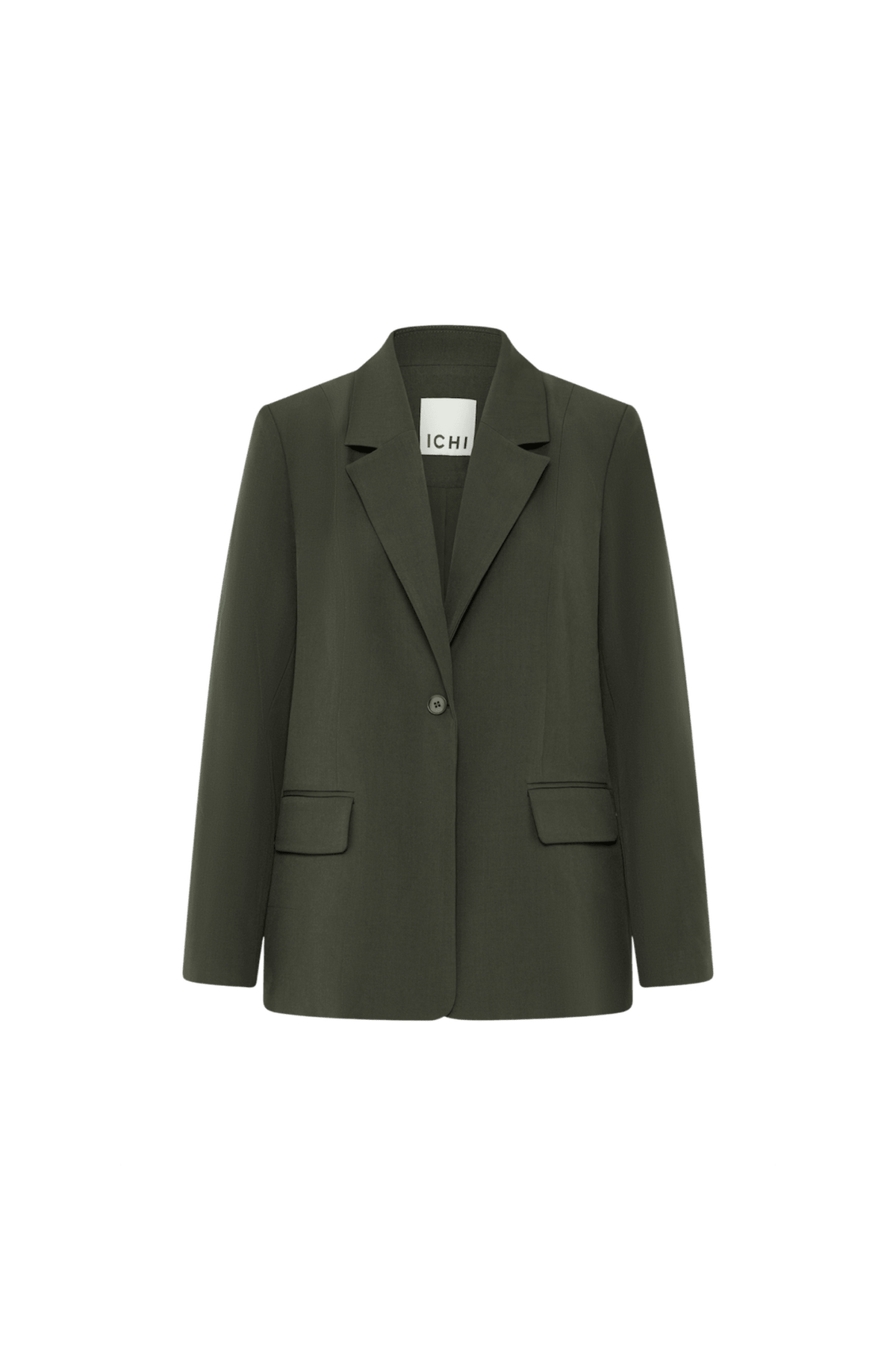 FAVA OVERSIZE BLAZER EN KNAP GRØN ICHI - LifeStyle Hedensted