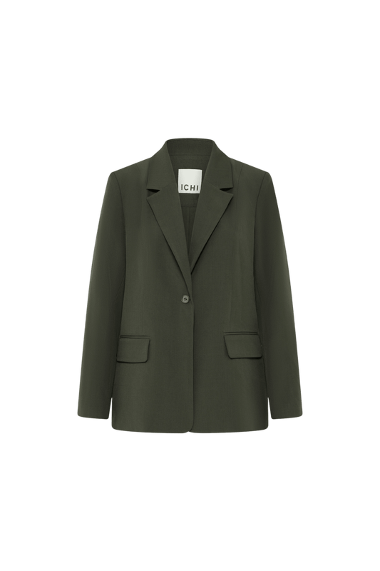 FAVA OVERSIZE BLAZER EN KNAP GRØN ICHI - LifeStyle Hedensted