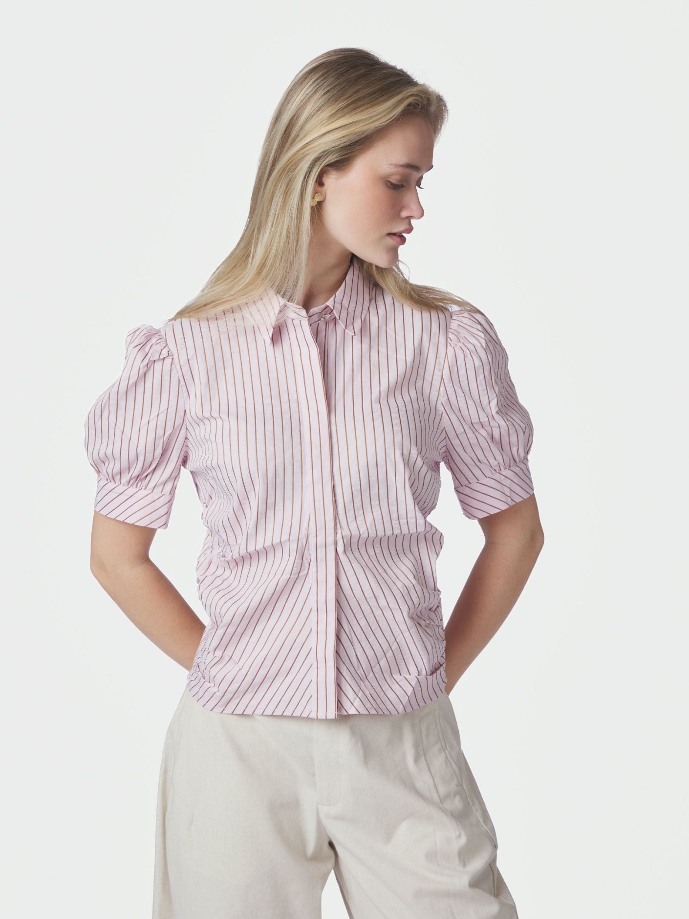 FRANNIE STRUCTURE STRIBE SHIRT - LifeStyle Hedensted