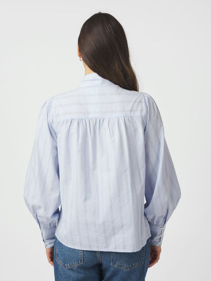 JAZ BOW STRIBET BLOUSE NN - LifeStyle Hedensted