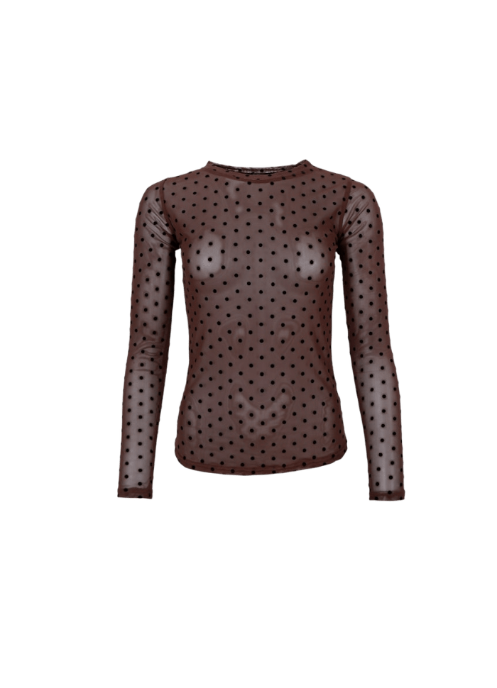 JENNIE DOTTED MESH BLUSE BC - LifeStyle Hedensted