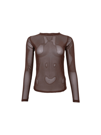 JESSIE MESH BLOUSE BRUN BC (71) - LifeStyle Hedensted