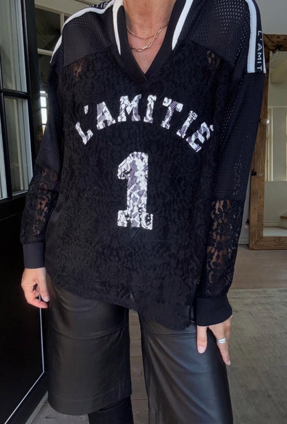 LACE FOOTBALL V - BLOUSE HL - LifeStyle Hedensted