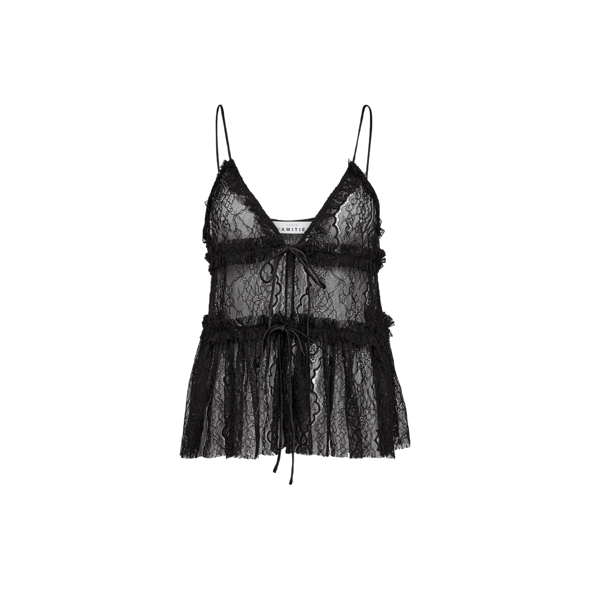 LACE TIE TOP HL - LifeStyle Hedensted