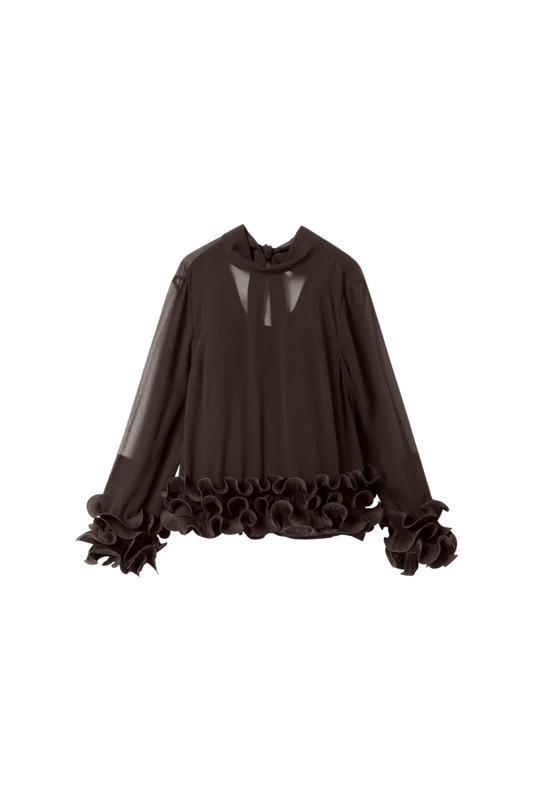 LATANIETTA BLUSE NE BRUN (293) - LifeStyle Hedensted
