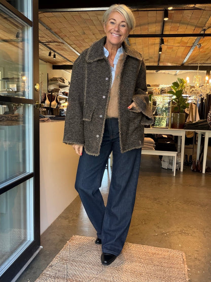 LOUIS 139 HIGH WIDE JEANS MEW (221) - LifeStyle Hedensted