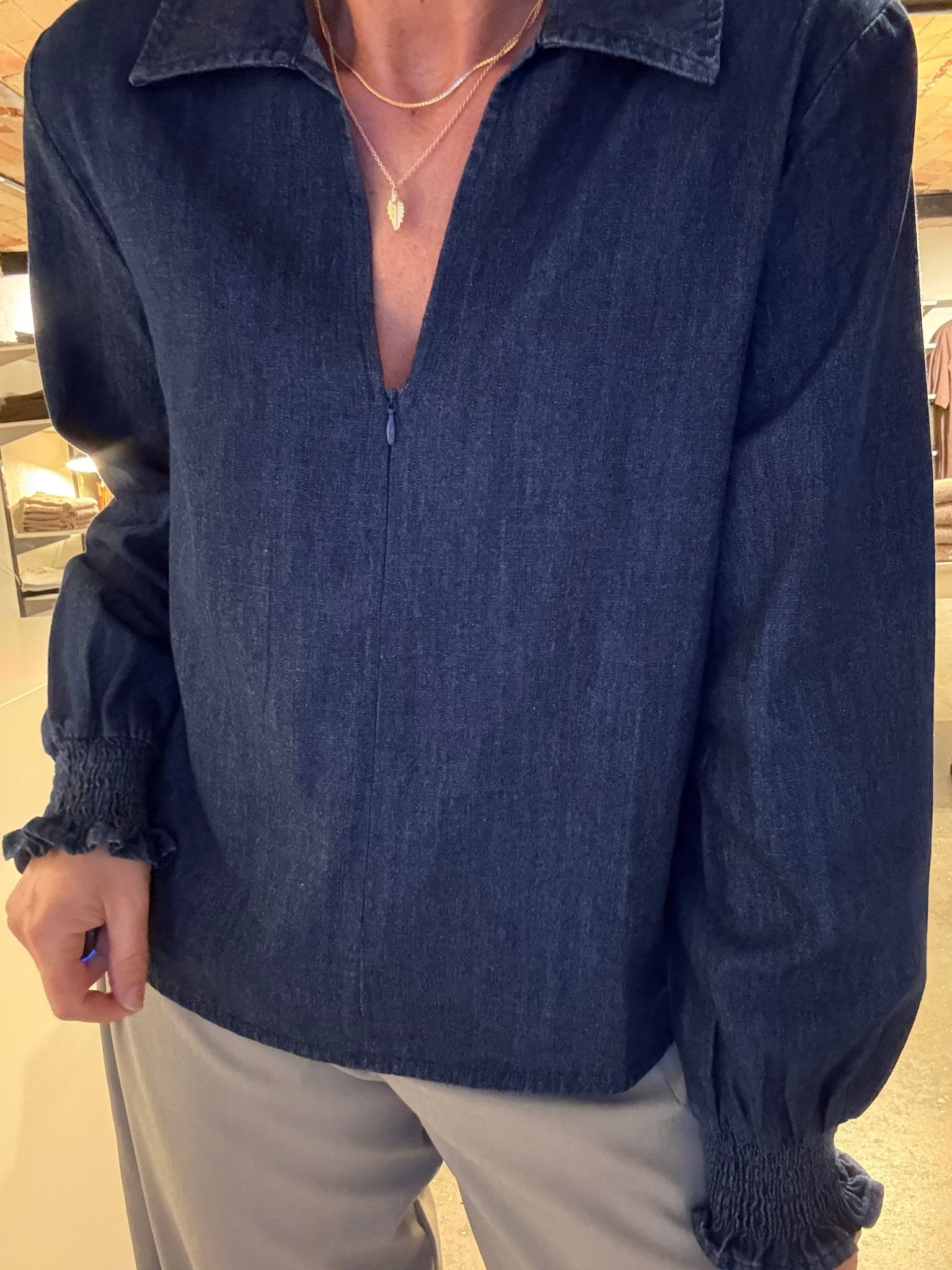 LOVE1391 DENIM SKJORTE L&D - LifeStyle Hedensted