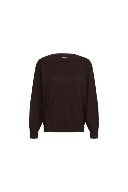 LULS BOAT NECK BRUN ICHI (152) - LifeStyle Hedensted