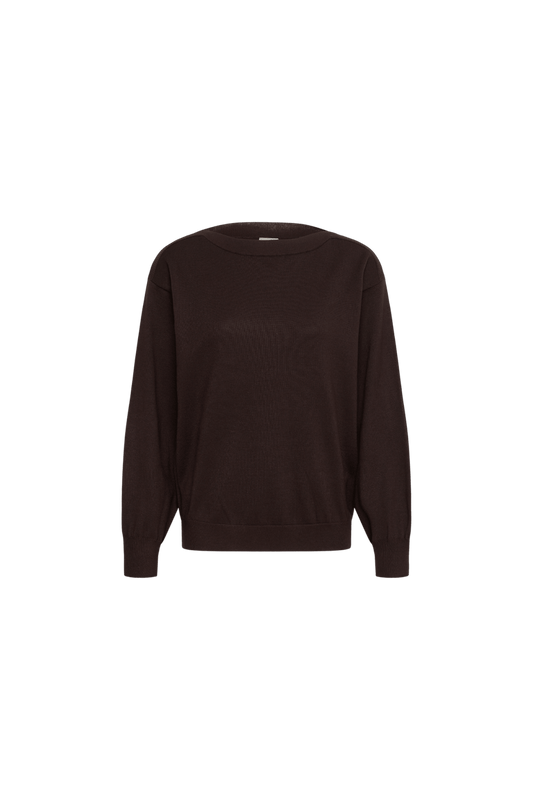 LULS BOAT NECK BRUN ICHI (152) - LifeStyle Hedensted