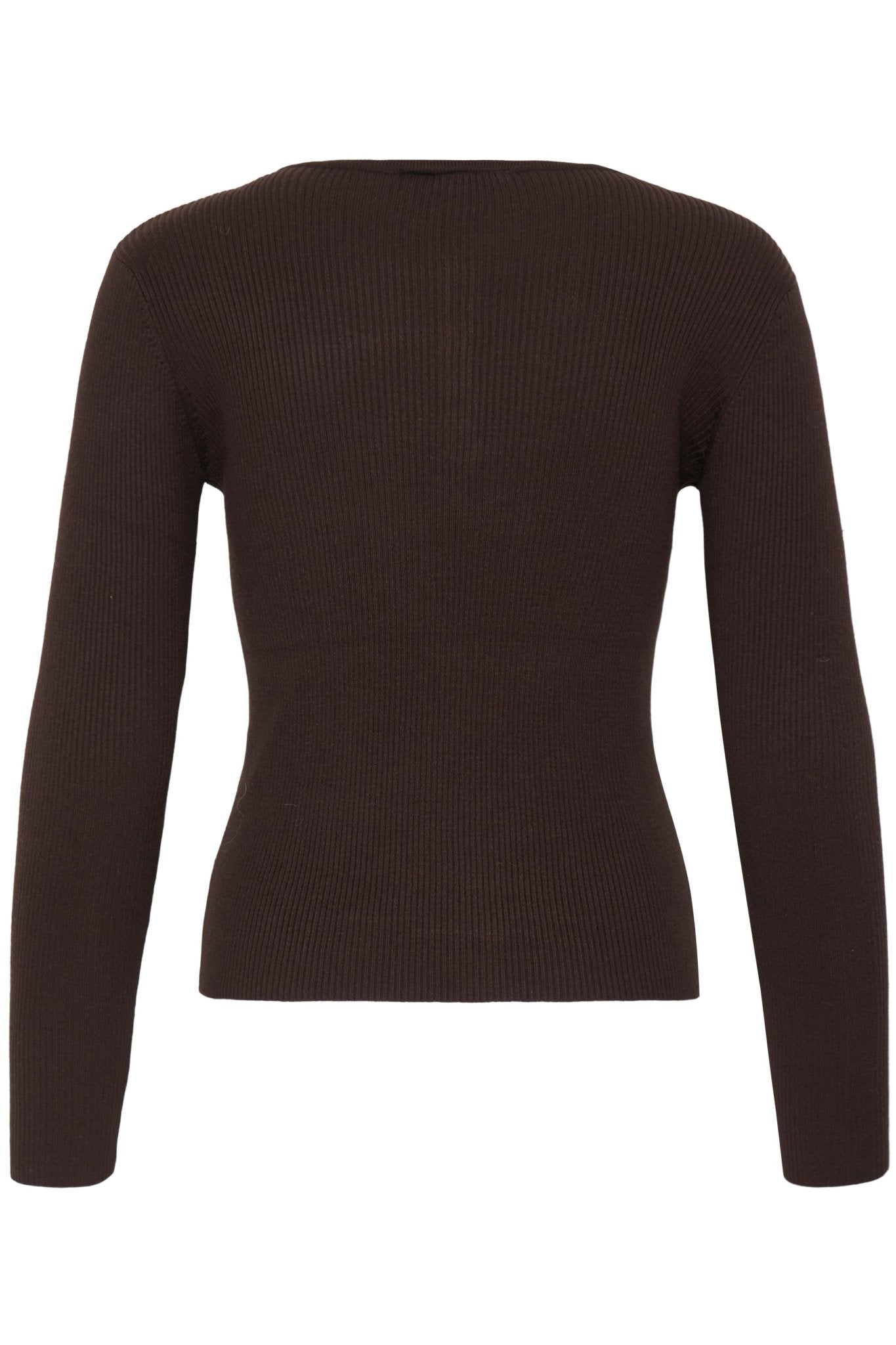 LULS RIB O-NECK LS BRUN ICHI (150) - LifeStyle Hedensted