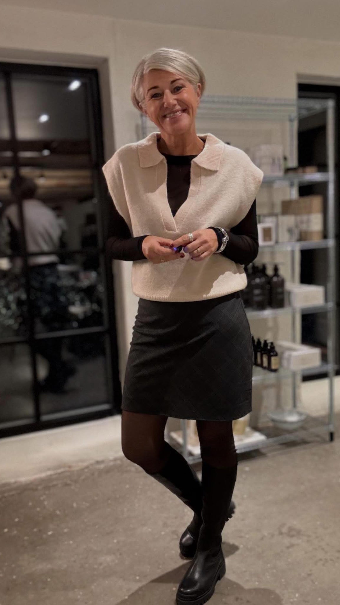 LUNNA CHECK SHORT SKIRT NN - LifeStyle Hedensted