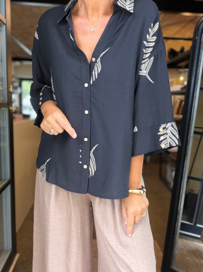 LYDIA BLUSE SORT PREPAIR (9) - LifeStyle Hedensted