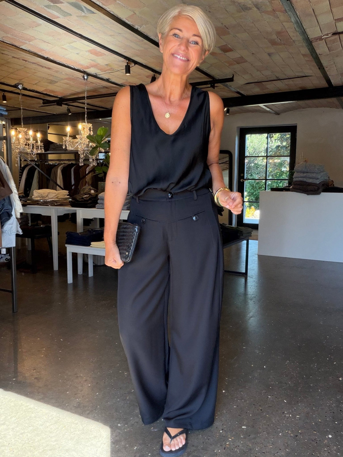 MABEL DOUBLE V-NECK TOP BC (29) - LifeStyle Hedensted