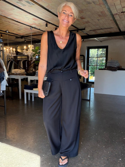 MABEL DOUBLE V-NECK TOP BC (29) - LifeStyle Hedensted