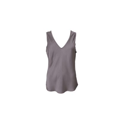 MABEL DOUBLE V-NECK TOP TAUPE BC (29) - LifeStyle Hedensted