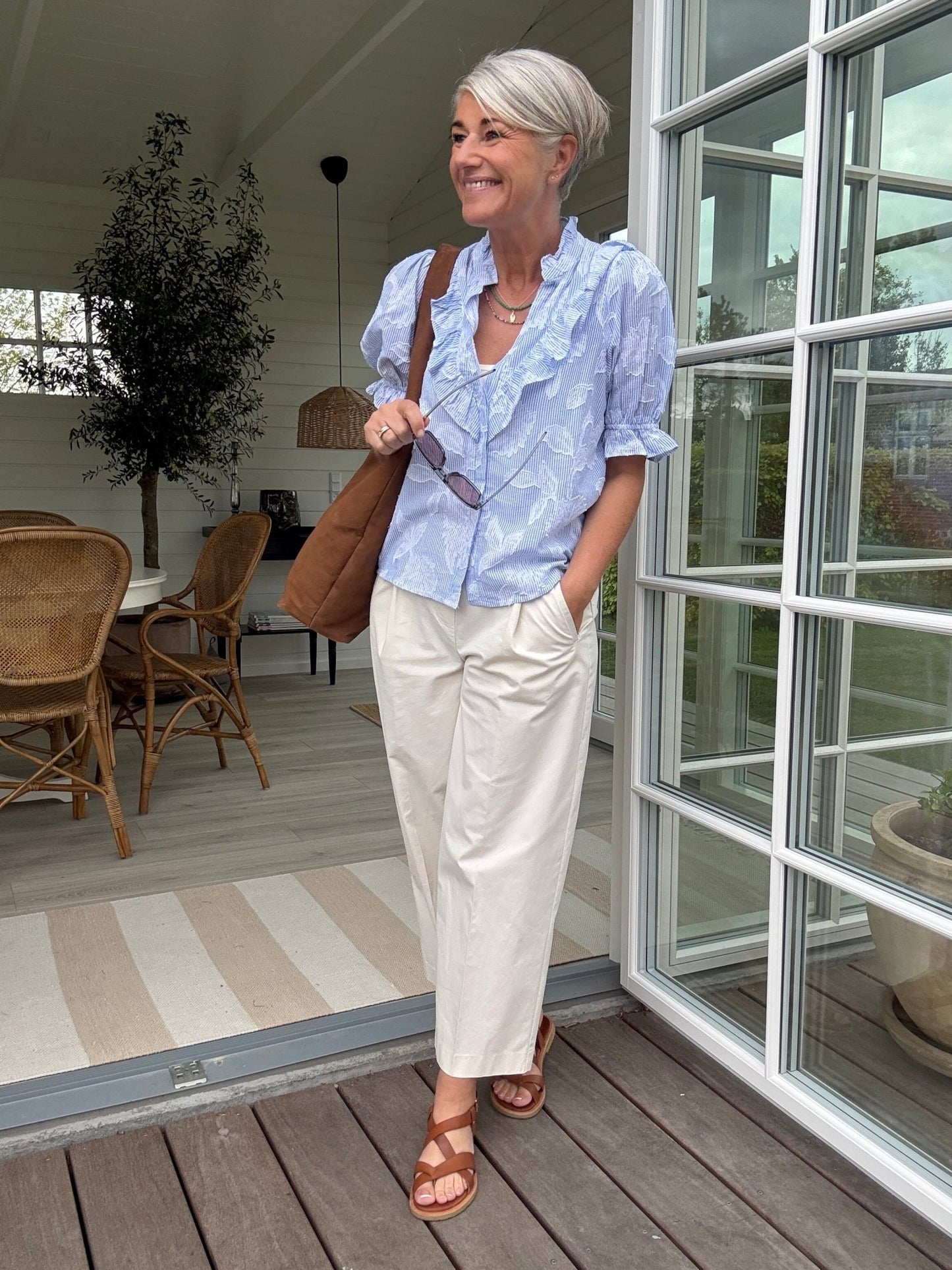 MANET JACQUARD BLUSE NN - LifeStyle Hedensted
