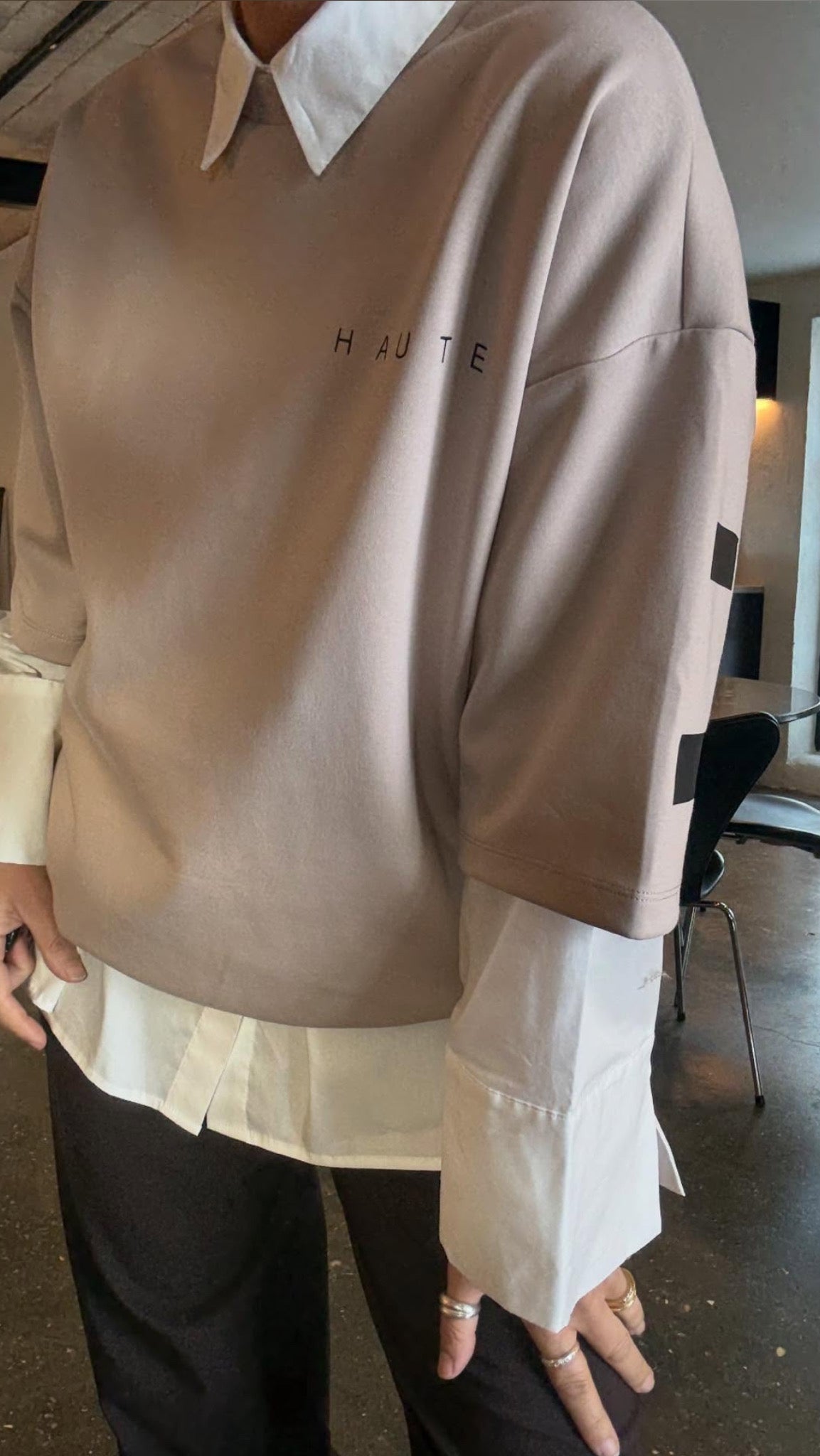 MAXI SPLIT SS LOGO SWEAT HL - LifeStyle Hedensted