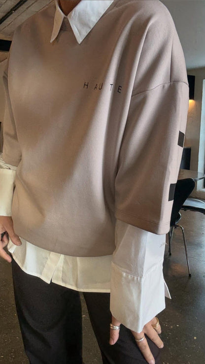 MAXI SPLIT SS LOGO SWEAT HL - LifeStyle Hedensted