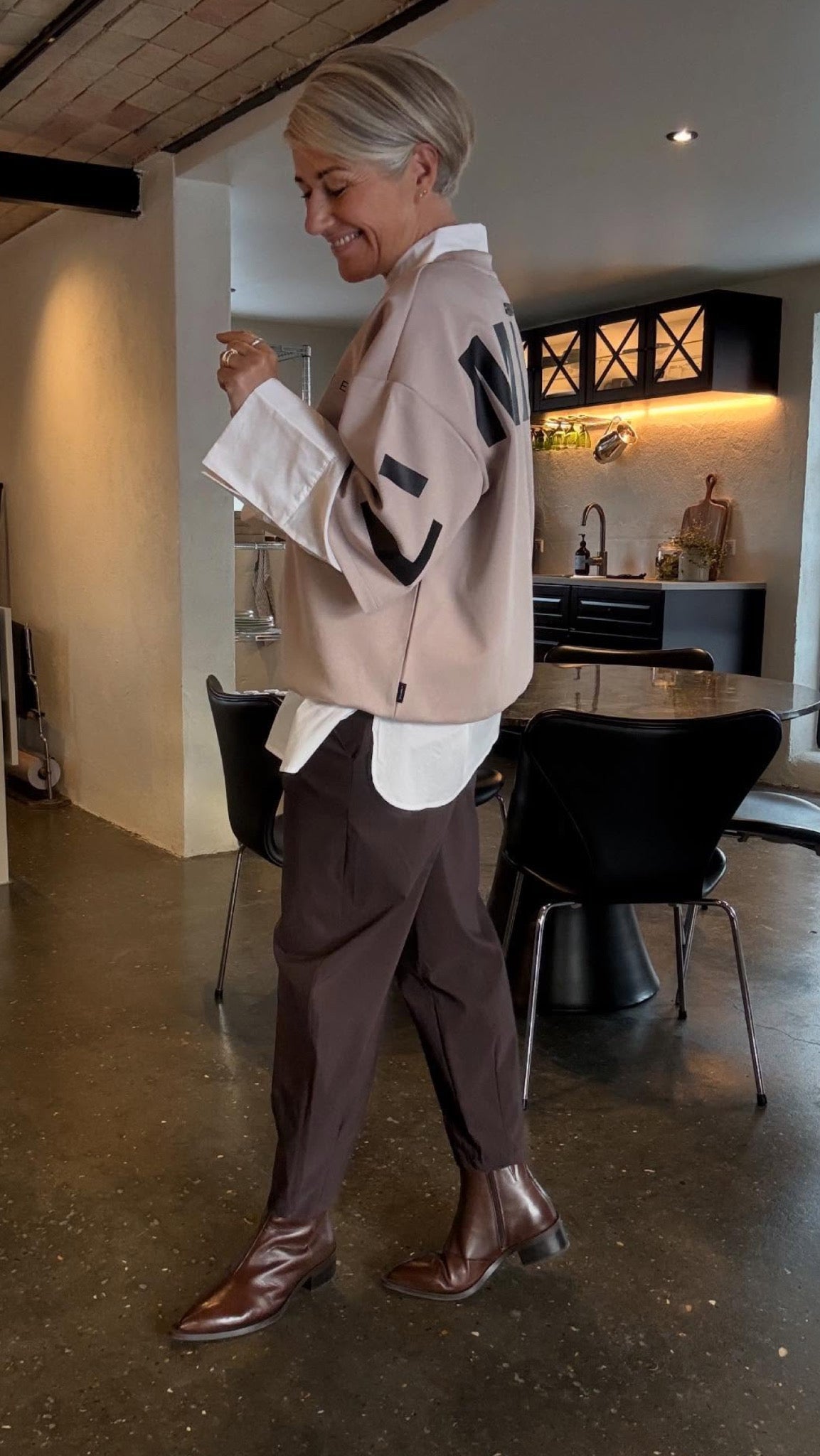 MAXI SPLIT SS LOGO SWEAT HL - LifeStyle Hedensted