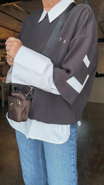 MAXI SPLIT SS LOGO SWEAT HL - LifeStyle Hedensted