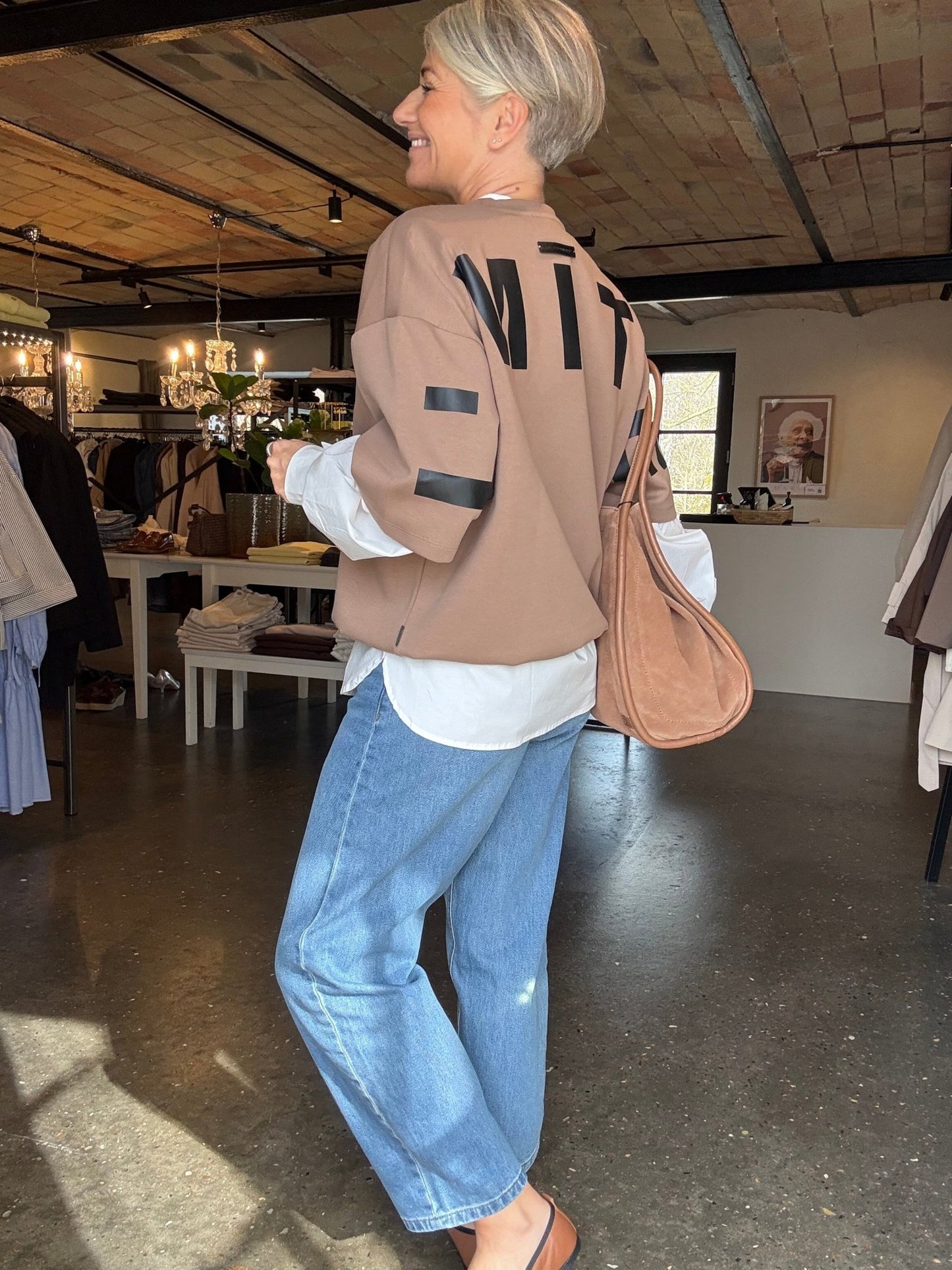 MAXI SPLIT SS LOGO SWEAT HL - LifeStyle Hedensted
