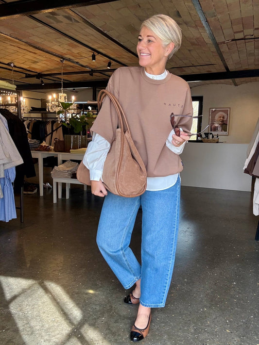 MAXI SPLIT SS LOGO SWEAT HL - LifeStyle Hedensted