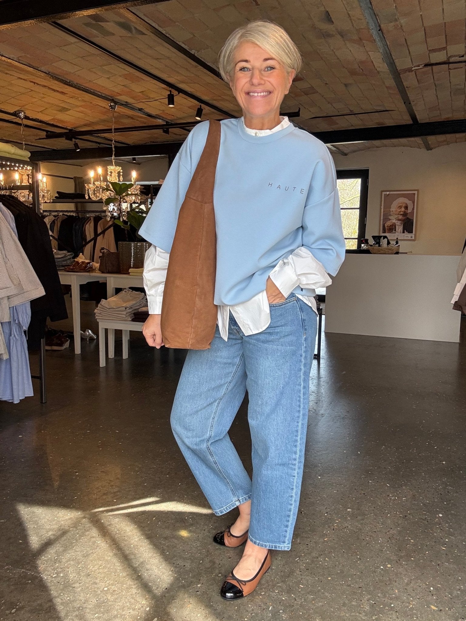 MAXI SPLIT SS LOGO SWEAT HL - LifeStyle Hedensted