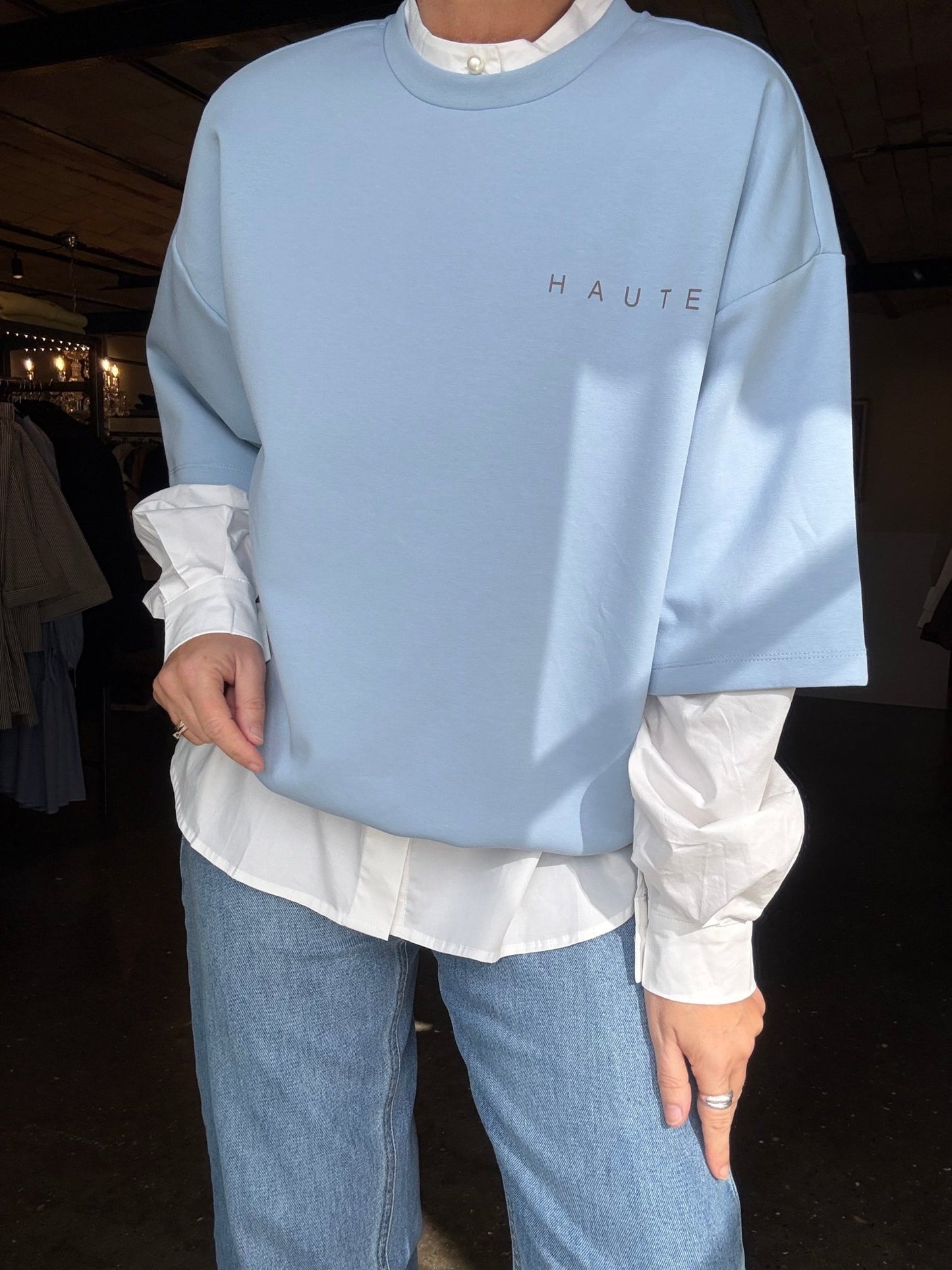 MAXI SPLIT SS LOGO SWEAT HL - LifeStyle Hedensted