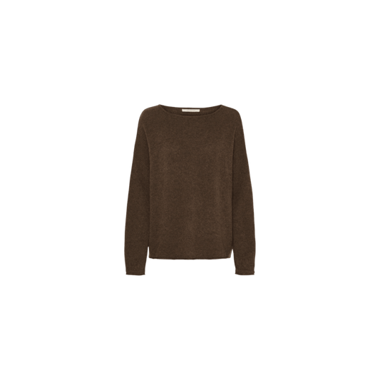 MIRA PURE CASHMERE PULLOVER MØRK BRUN BTF (52) - LifeStyle Hedensted